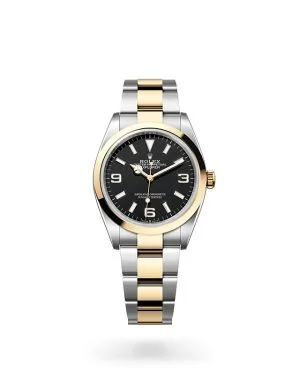 Rolex Explorer 36 in Yellow Rolesor with Smooth Bezel