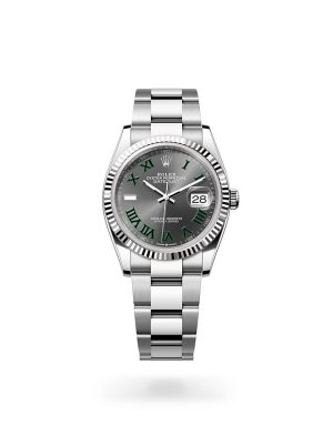 Rolex Datejust 36 in White Rolesor with Fluted Bezel