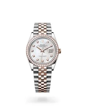 Rolex Datejust 36 in Everose Rolesor with Diamond Set Bezel