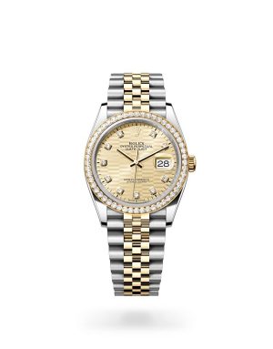 Rolex Datejust 36 in Yellow Rolesor with Diamond Set Bezel