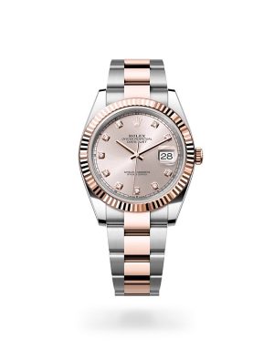 Rolex Datejust 41 in Everose Rolesor with Fluted Bezel