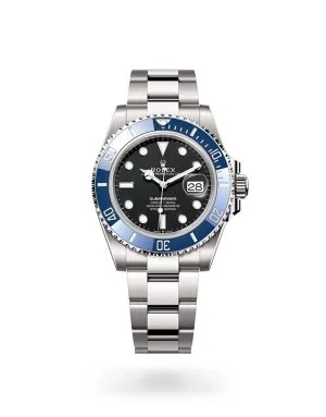 Rolex Submariner Date 37 in 18 ct White Gold with Unidirectional Rotatable Bezel