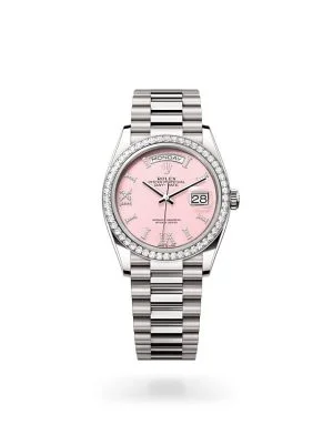 Rolex Day-Date 36 in 18 ct White Gold with Diamond Set Bezel