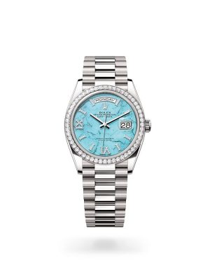 Rolex Day-Date 36 in 18 ct White Gold with Diamond Set Bezel