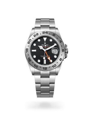 Rolex Explorer II in Oystersteel with Fixed 24-hour Graduated Bezel