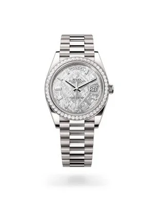 Rolex Day-Date 40 in 18 ct White Gold with Diamond Set Bezel