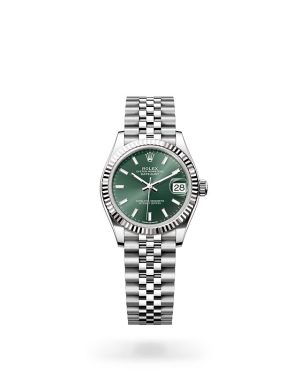 Rolex Datejust 31 in White Rolesor with Fluted Bezel