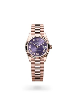 Rolex Datejust 31 in 18 ct Everose Gold with Fluted Bezel
