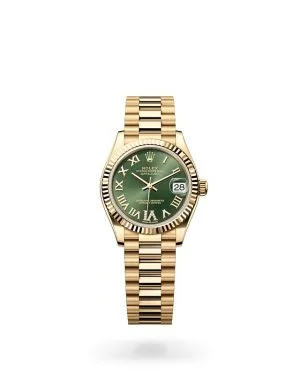 Rolex Datejust 31 in 18 ct Yellow Gold with Fluted Bezel
