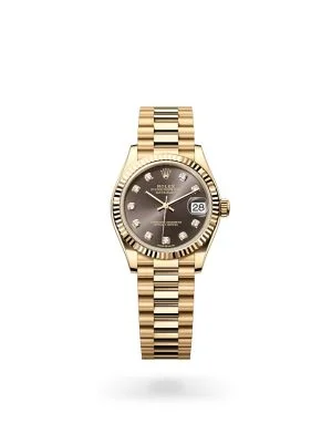 Rolex Datejust 31 in 18 ct Yellow Gold with Fluted Bezel