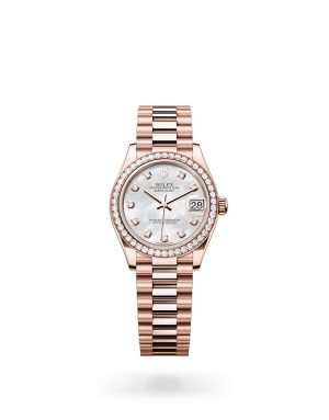 Rolex Datejust 31 in 18 ct Everose Gold with Diamond Set Bezel