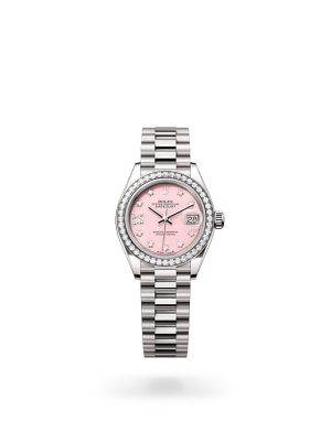 Rolex Lady-Datejust in 18 ct White Gold with Diamond Set Bezel