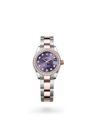 Rolex Lady-Datejust in Everose Rolesor with Diamond Set Bezel