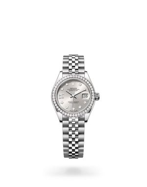 Rolex Lady-Datejust in White Rolesor with Diamond Set Bezel