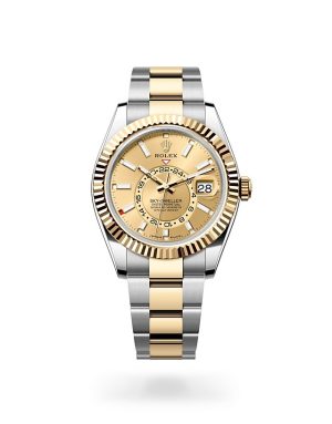 Rolex Sky-Dweller in Yellow Rolesor with Fluted Bezel