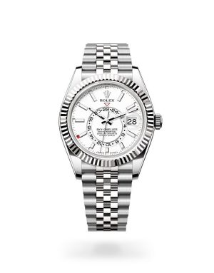 Rolex Sky-Dweller in White Rolesor with Bidirectional Rotatable Bezel