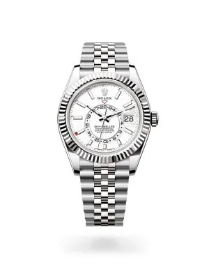 Rolex Sky-Dweller in White Rolesor with Bidirectional Rotatable Bezel